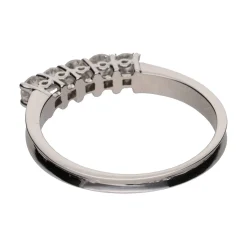 ANILLOS / SORTIJAS Sortija cinquillo en oro blanco con brillantes. Talla 16.