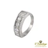 ANILLOS / SORTIJAS Sortija cinquillo oro blanco y diamantes. Talla nº:12