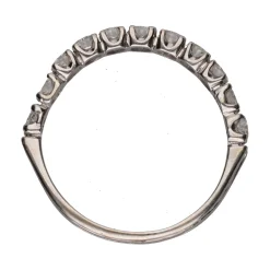 ANILLOS / SORTIJAS Sortija cintillo en oro blanco con brillantes. Talla 17.