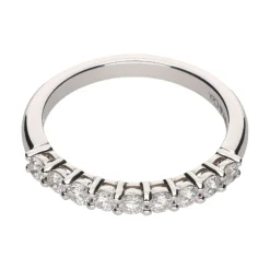 ANILLOS / SORTIJAS Sortija cintillo de tiffany en platino y brillantes.