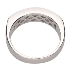 ANILLOS / SORTIJAS Sortija cinquillo en oro blanco con diamantes naturales.