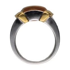 ANILLOS / SORTIJAS Sortija damiani en oro amarillo y oro blanco con un citrino. Talla 15.