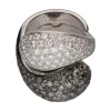 ANILLOS / SORTIJAS Sortija de cartier yin yang con brillantes blancos y negros. Talla 53.