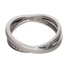 ANILLOS / SORTIJAS Sortija doble alianza en oro blanco con brillantes. Talla 14.