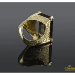 ANILLOS / SORTIJAS Sortija en oro marillo con cuarzo ahumado