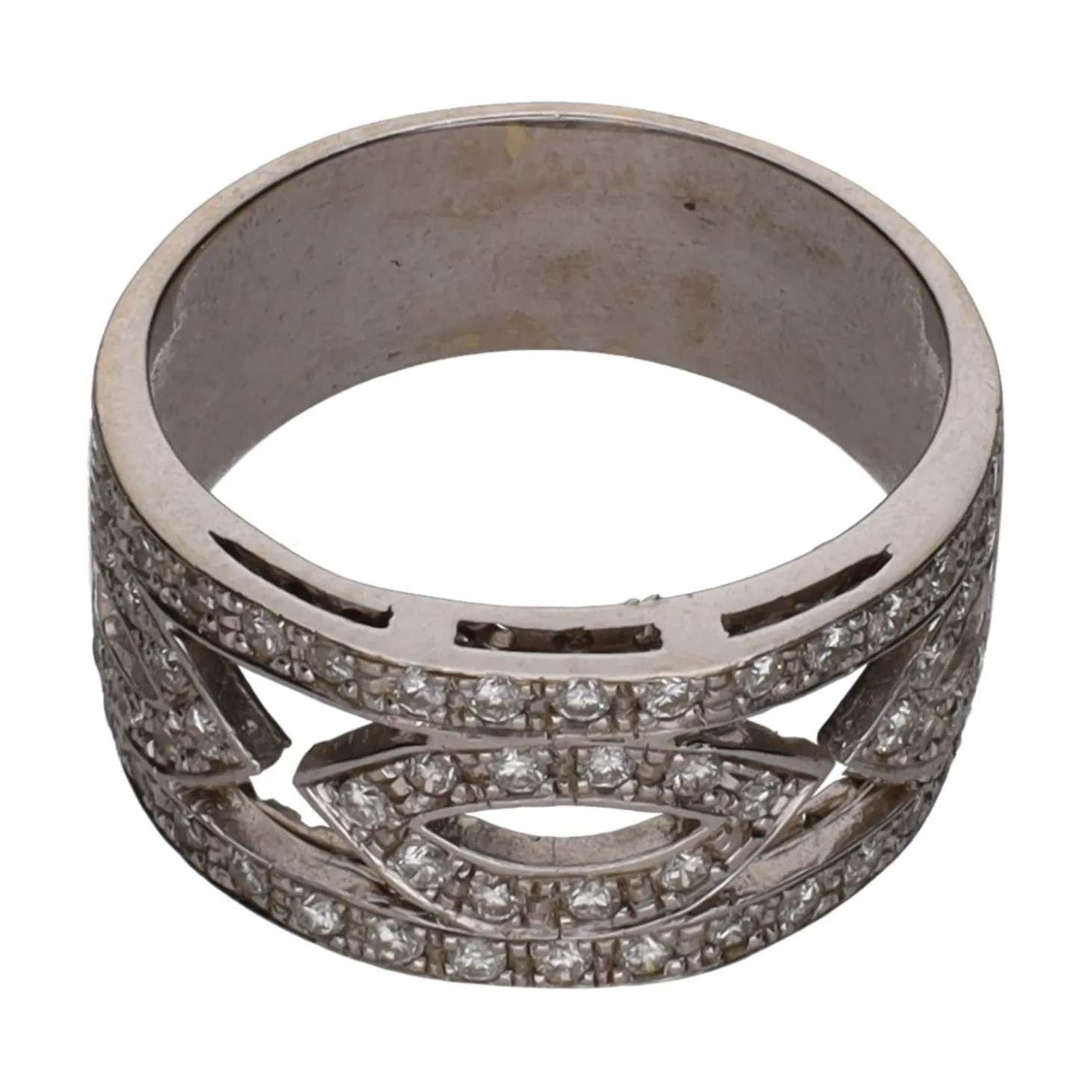 ANILLOS / SORTIJAS Sortija en oro blanco con brillantes. Talla 16.