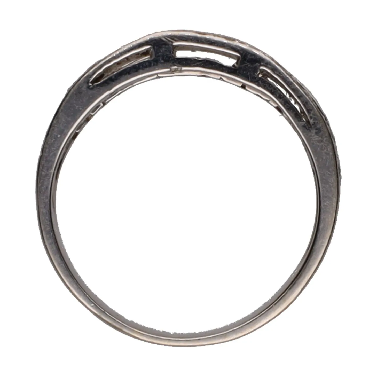 ANILLOS / SORTIJAS Sortija en oro blanco con brillantes. Talla 16.