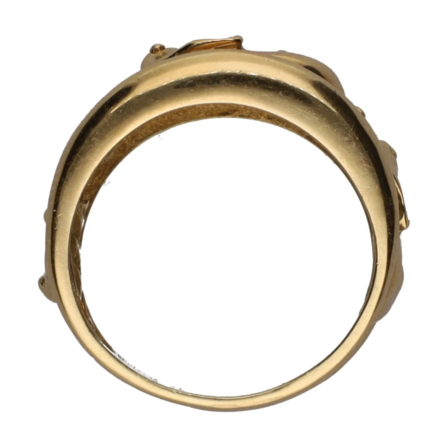 ANILLOS / SORTIJAS Sortija en oro amarillo y detalles con elefantes.