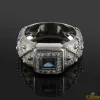ANILLOS / SORTIJAS Sortija en oro blanco con zafiro y brillantes
