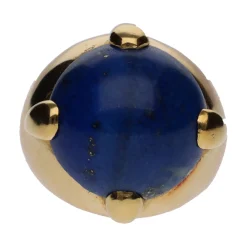 ANILLOS / SORTIJAS Sortija en oro amarillo con lapislázuli. Talla 13.