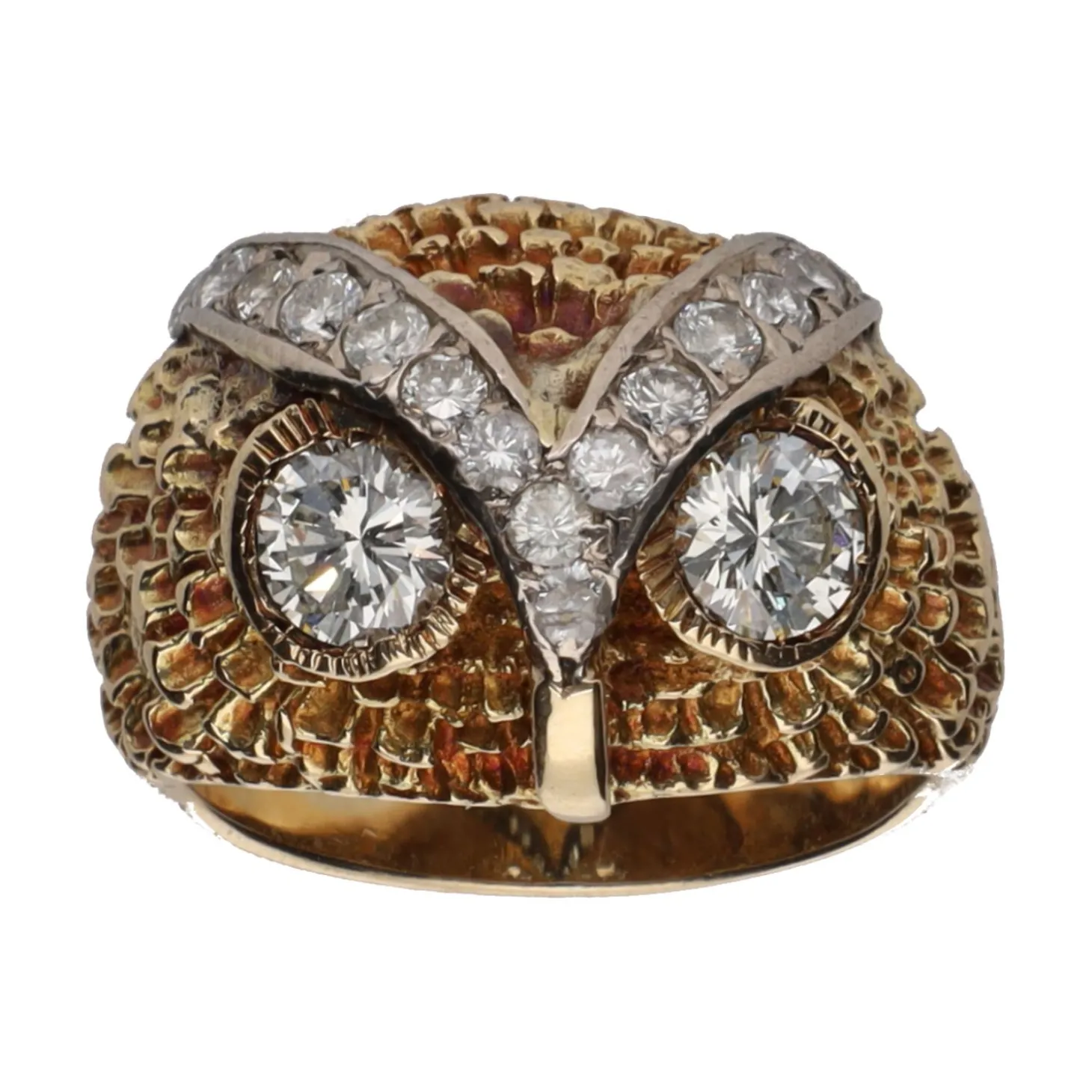 ANILLOS / SORTIJAS Sortija en oro amarillo con diamantes naturales.