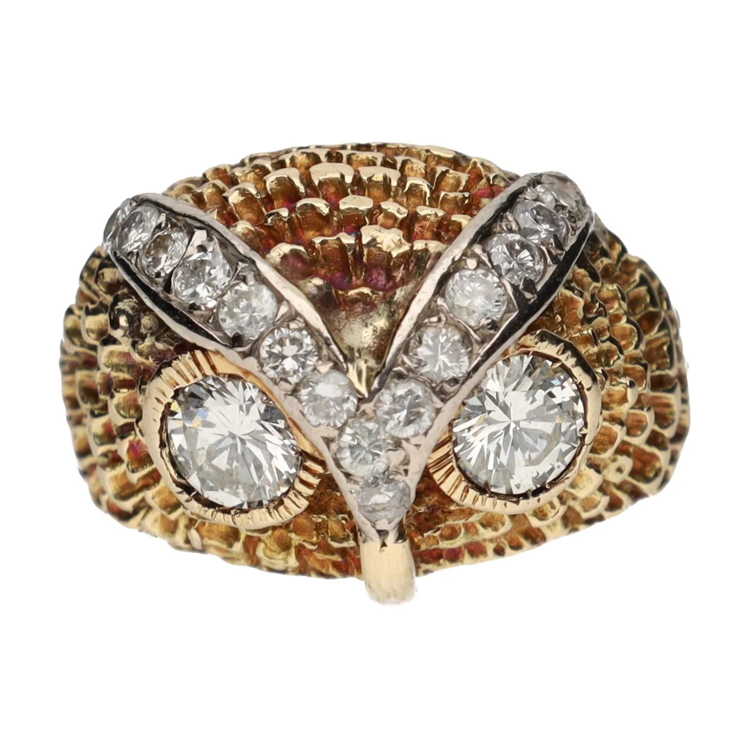 ANILLOS / SORTIJAS Sortija en oro amarillo con diamantes naturales.