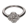 ANILLOS / SORTIJAS Sortija en oro blanco con brillantes. Talla 12.