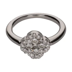 ANILLOS / SORTIJAS Sortija en oro blanco con brillantes. Talla 12.