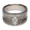 ANILLOS / SORTIJAS Sortija en oro blanco y diamantes. Talla 17.