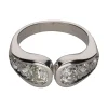 ANILLOS / SORTIJAS Sortija en oro blanco con brillantes. Talla 10.