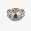 ANILLOS / SORTIJAS Sortija en oro blanco. Presenta un rubí natural y  motivos con brillantes