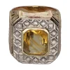 ANILLOS / SORTIJAS Sortija en oro amarillo y oro blanco con citrino y diamantes.