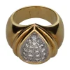 ANILLOS / SORTIJAS Sortija en oro amarillo con cuajado de brillantes. Talla 9.