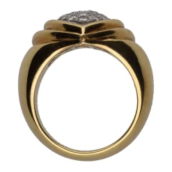 ANILLOS / SORTIJAS Sortija en oro amarillo con cuajado de brillantes. Talla 9.