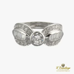 ANILLOS / SORTIJAS Sortija en oro blanco con diamantes