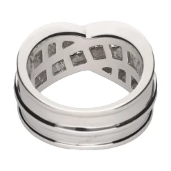 ANILLOS / SORTIJAS Sortija en oro blanco con diamantes baguettes. Talla 14.