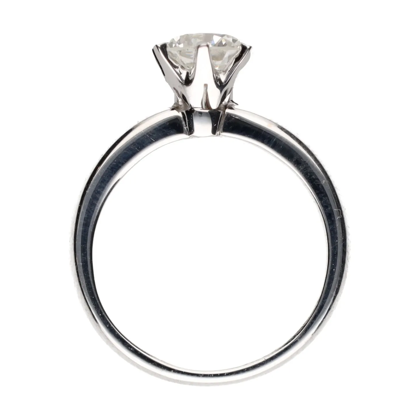 ANILLOS / SORTIJAS Sortija en oro blanco con un brillante 1,23ct , si 1 , f. Talla 13.