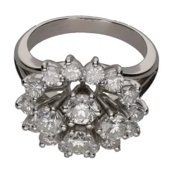 ANILLOS / SORTIJAS Sortija en oro blanco con brillantes. Talla 13.
