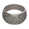 ANILLOS / SORTIJAS Sortija en oro blanco con pavé de brillantes. Talla 14.