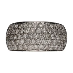 ANILLOS / SORTIJAS Sortija en oro blanco con pavé de brillantes. Talla 14.