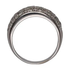 ANILLOS / SORTIJAS Sortija en oro blanco con pavé de brillantes. Talla 14.