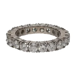 ANILLOS / SORTIJAS Sortija eternity en platino con brillantes. Talla 15.