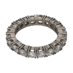 ANILLOS / SORTIJAS Sortija eternity en platino con brillantes. Talla 15.