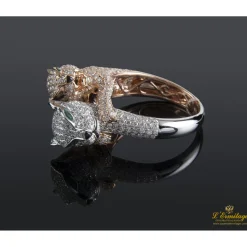 ANILLOS / SORTIJAS Sortija leopardos oro blanco y oro rosa con cuajado de diamantes.