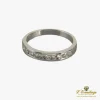 ANILLOS / SORTIJAS Sortija media alianza oro blanco y diamantes. Talla nº 13.