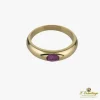 ANILLOS / SORTIJAS Sortija media caña oro amarillo y rubí