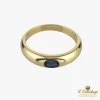 ANILLOS / SORTIJAS Sortija media caña oro amarillo y zafiro