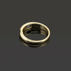 ANILLOS / SORTIJAS Sortija media caña oro amarillo y zafiro
