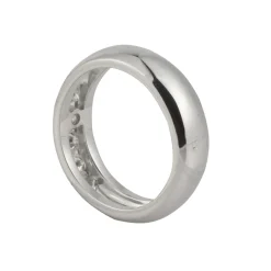 ANILLOS / SORTIJAS Sortija media alianza oro blanco y diamantes. Talla nº: 15