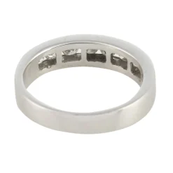 ANILLOS / SORTIJAS Sortija media alianza oro blanco y diamantes. Talla nº: 12