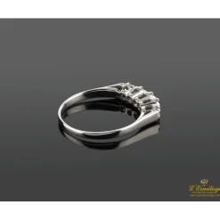 ANILLOS / SORTIJAS Sortija oro blanco y diamantes cinquillo