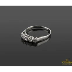 ANILLOS / SORTIJAS Sortija oro blanco y diamantes cinquillo