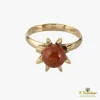 ANILLOS / SORTIJAS Sortija oro amarillo y coral