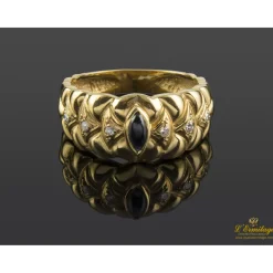 ANILLOS / SORTIJAS Sortija oro amarillo zafiro y diamantes