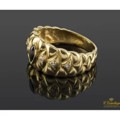 ANILLOS / SORTIJAS Sortija oro amarillo zafiro y diamantes