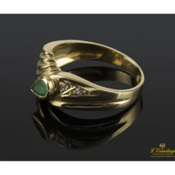 ANILLOS / SORTIJAS Sortija oro amarillo esmeralda y diamantes