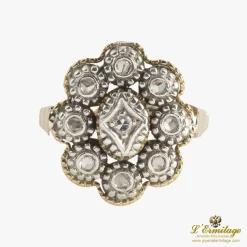 ANILLOS / SORTIJAS Sortija oro amarillo y oro blanco con diamantes