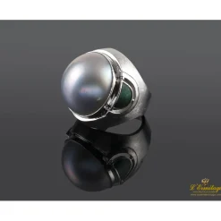ANILLOS / SORTIJAS Sortija oro blanco media perla
