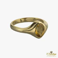 ANILLOS / SORTIJAS Sortija oro amarillo y citrino.