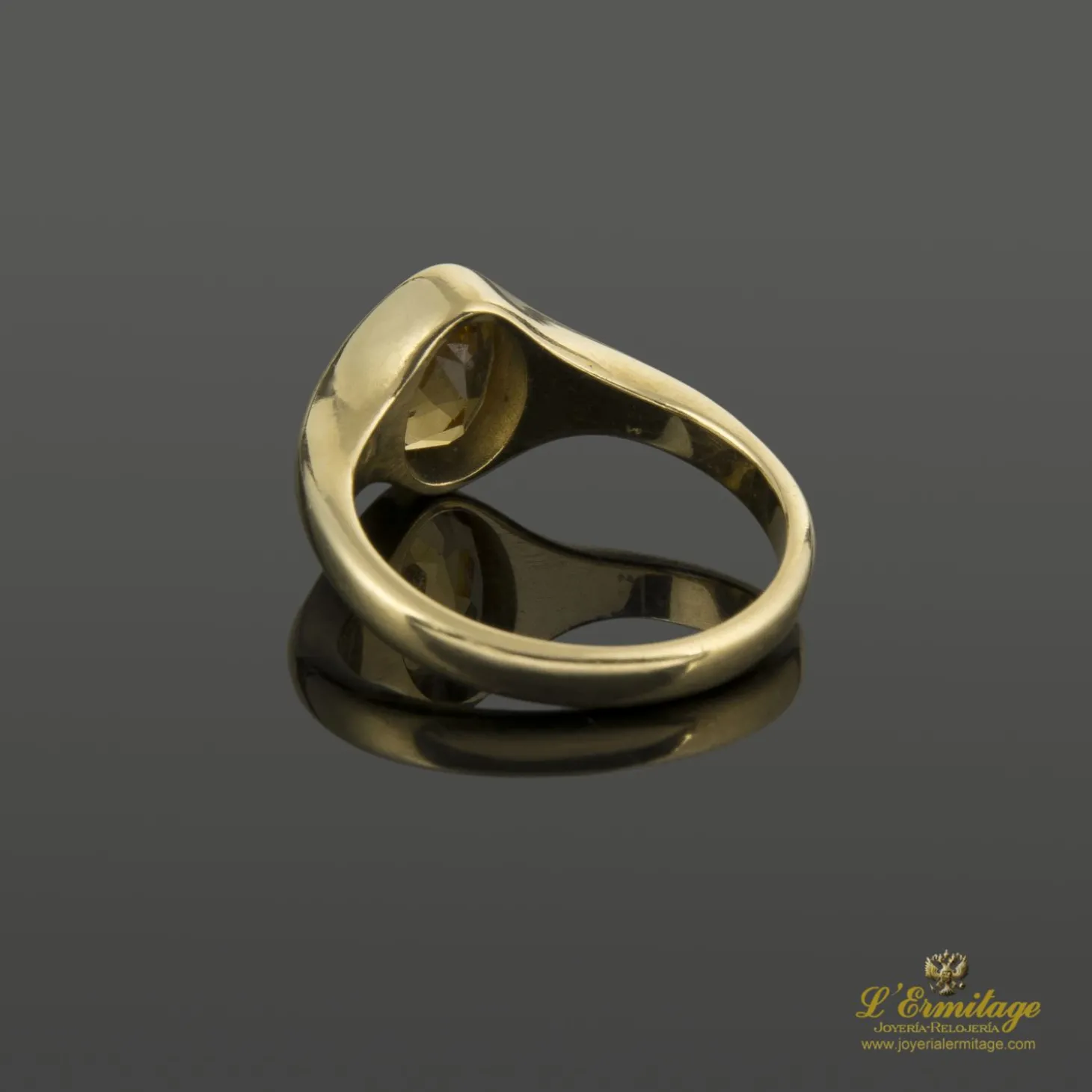 ANILLOS / SORTIJAS Sortija oro amarillo y citrino.